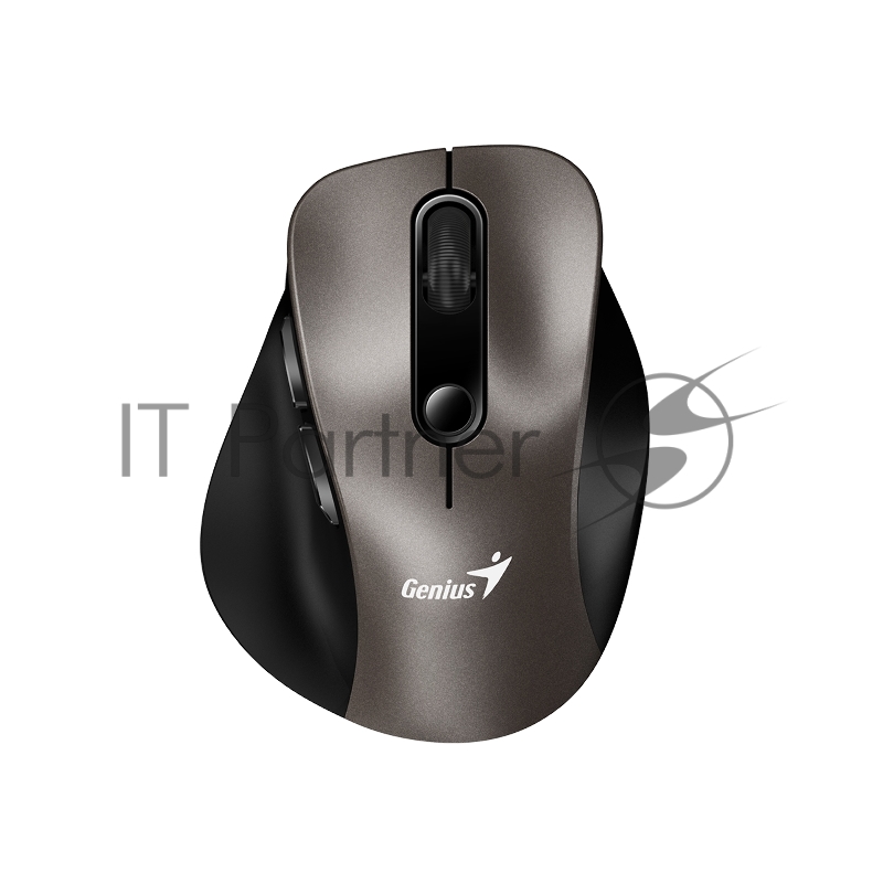 Мышь беспроводная Genius Ergo 9000S шампань титановый, 2400 dpi, радиоканал, USB, кнопки - 6