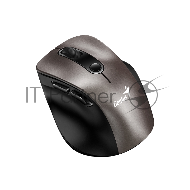 Мышь беспроводная Genius Ergo 9000S шампань титановый, 2400 dpi, радиоканал, USB, кнопки - 6