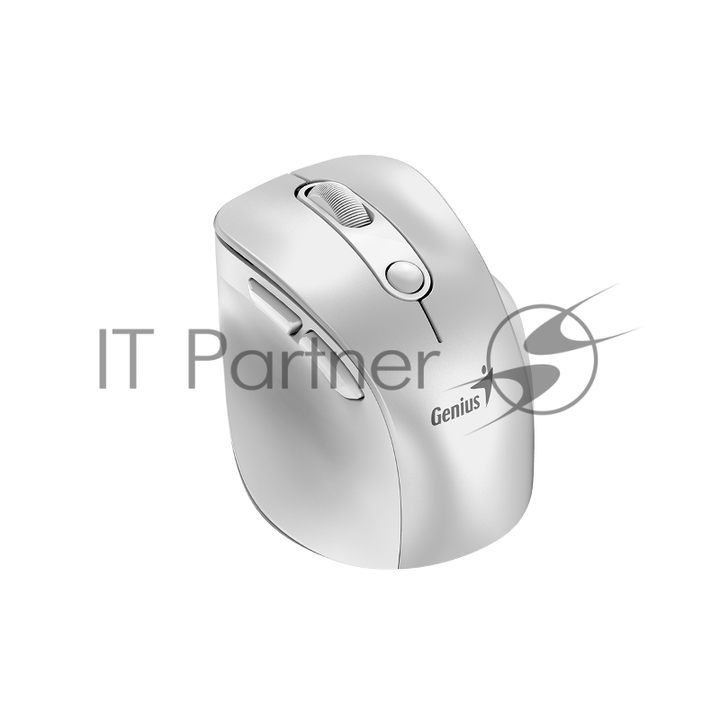 Мышь беспроводная Genius Ergo 9000S Pro перламутрово-белый, 2400 dpi, радиоканал, Bluetooth, USB, кнопки - 6