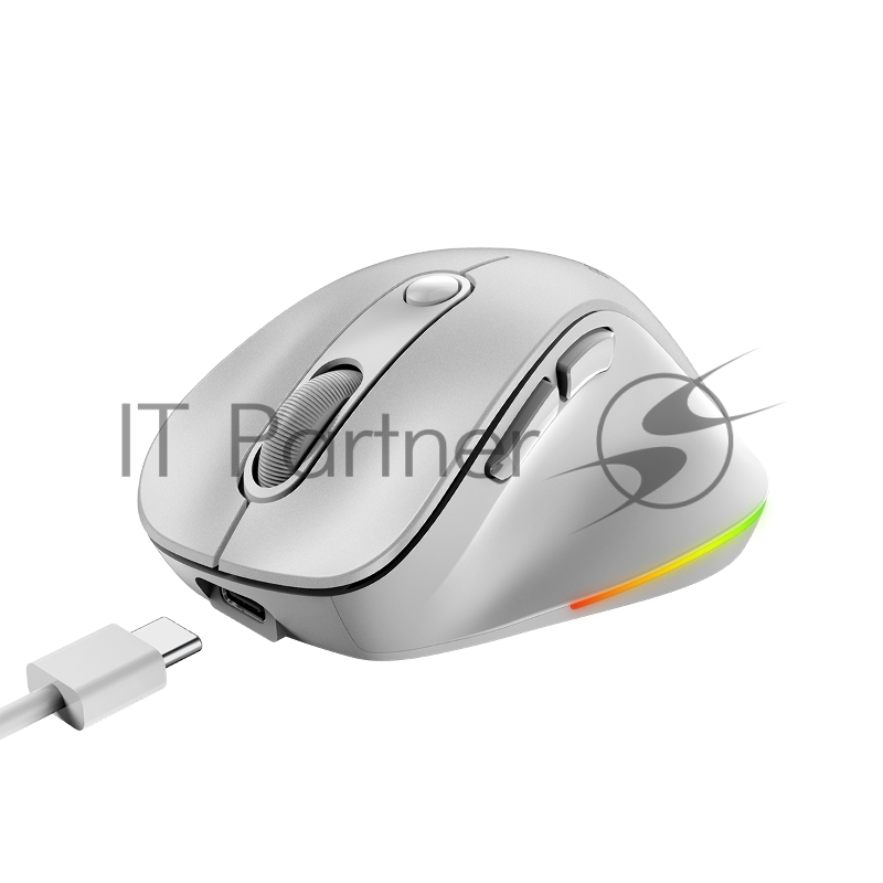 Мышь беспроводная Genius Ergo 9000S Pro перламутрово-белый, 2400 dpi, радиоканал, Bluetooth, USB, кнопки - 6