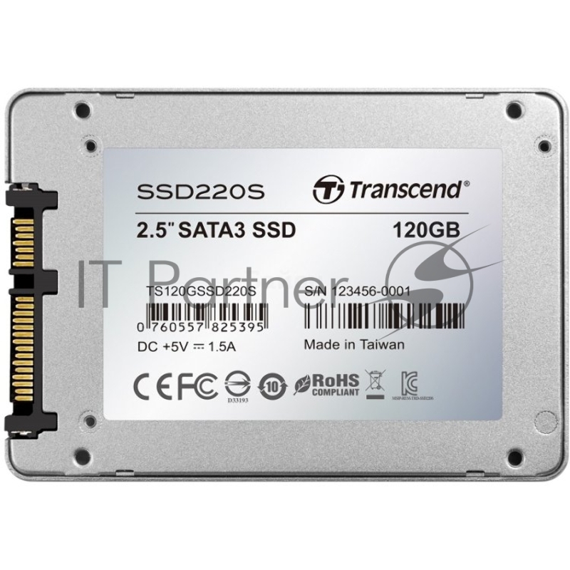 SSD диск 120ГБ 2.5 Transcend SSD220S TS120GSSD220S (SATA III)