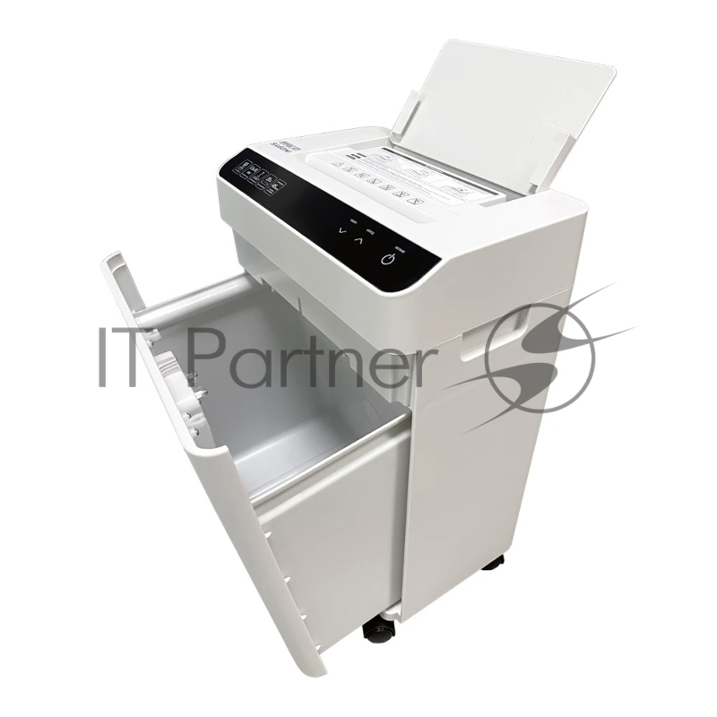 Шредер Office Kit SA60M (1,9х15) белый с автоподачей (секр.P-5) фрагменты 60лист. 20лтр. скобы