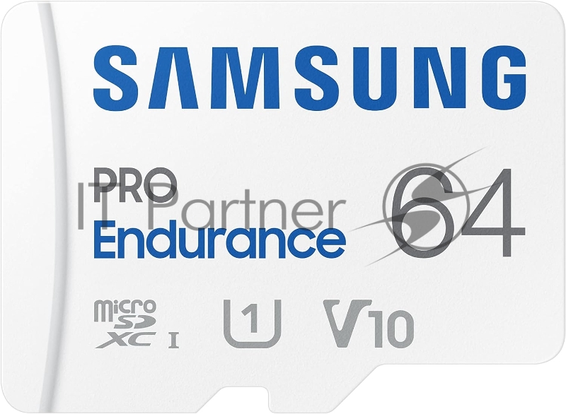 Флеш карта microSDXC 64GB Samsung PRO Endurance (для видеорегистратора) Class 10, UHS-I, W 30 МБ/с, R 100 МБ/с, <MB-MJ64KA/EU> адаптер на SD