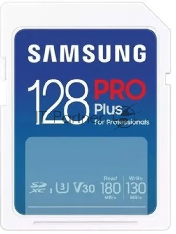 Флеш карта SDXC 128GB Samsung PRO Plus Class 10, A2, V30, UHS-I (U3), W 130 МБ/с, R 180 МБ/с, <MB-SD128S/EU>