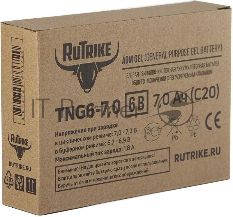 Батарея для ИБП Rutrike TNG6-7,0 6В 7Ач