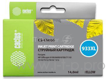 Картридж струйный Cactus CS-CN056 №933 желтый для HP DJ 6600 (14мл)