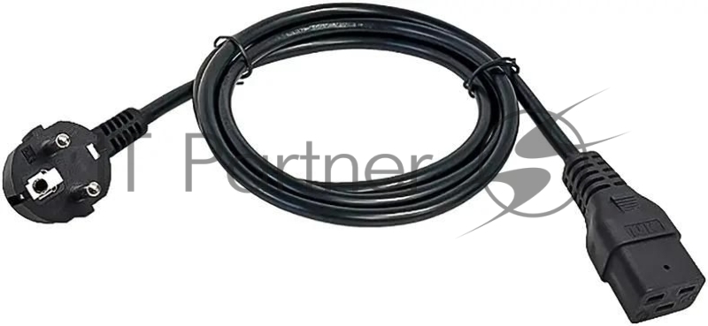 Шнур питания ITK PC-C19D-3M C19-Schuko проводник.:3x1.5мм2 3м 230В 16А черный