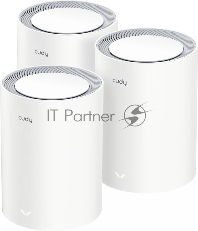 Бесшовный Mesh роутер Cudy M1800(3-Pack) AX1800 10/100/1000BASE-TX белый (упак.:3шт)