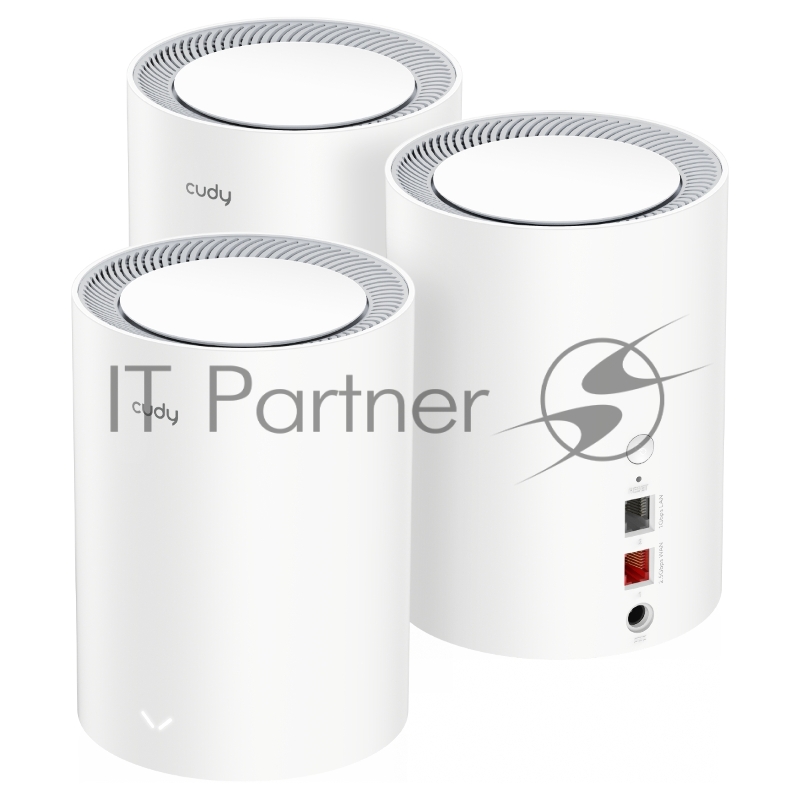 Бесшовный Mesh роутер Cudy M1800(3-Pack) AX1800 10/100/1000BASE-TX белый (упак.:3шт)