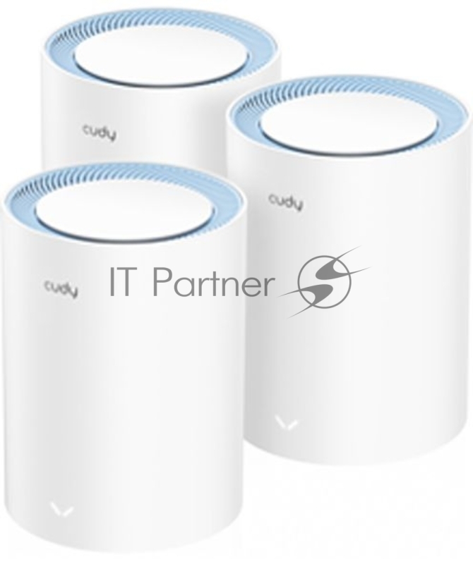 Бесшовный Mesh роутер Cudy M1200(3-Pack) AC1200 10/100BASE-TX белый (упак.:3шт)