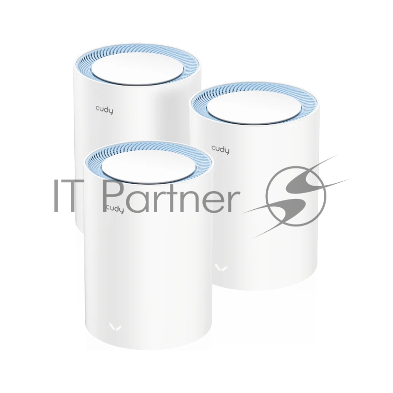 Бесшовный Mesh роутер Cudy M1200(3-Pack) AC1200 10/100BASE-TX белый (упак.:3шт)
