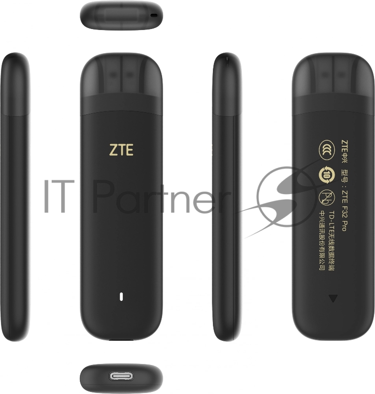 Модем 3G/4G ZTE F30Pro USB Wi-Fi VPN Firewall +Router внешний черный
