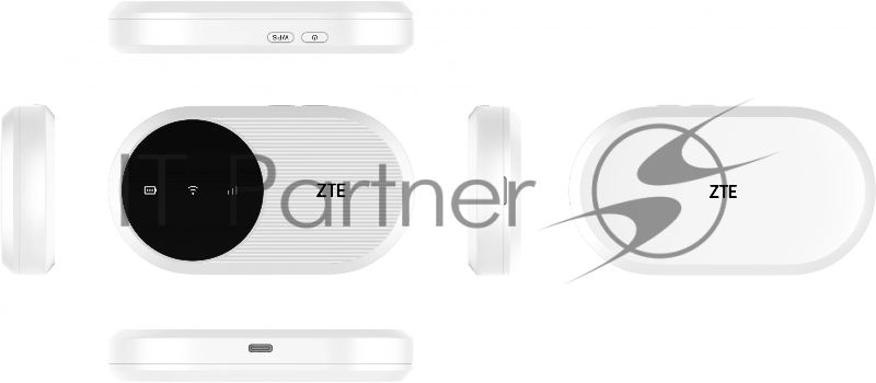 Модем 3G/4G/4G+ ZTE U20 USB Wi-Fi VPN Firewall +Router внешний белый