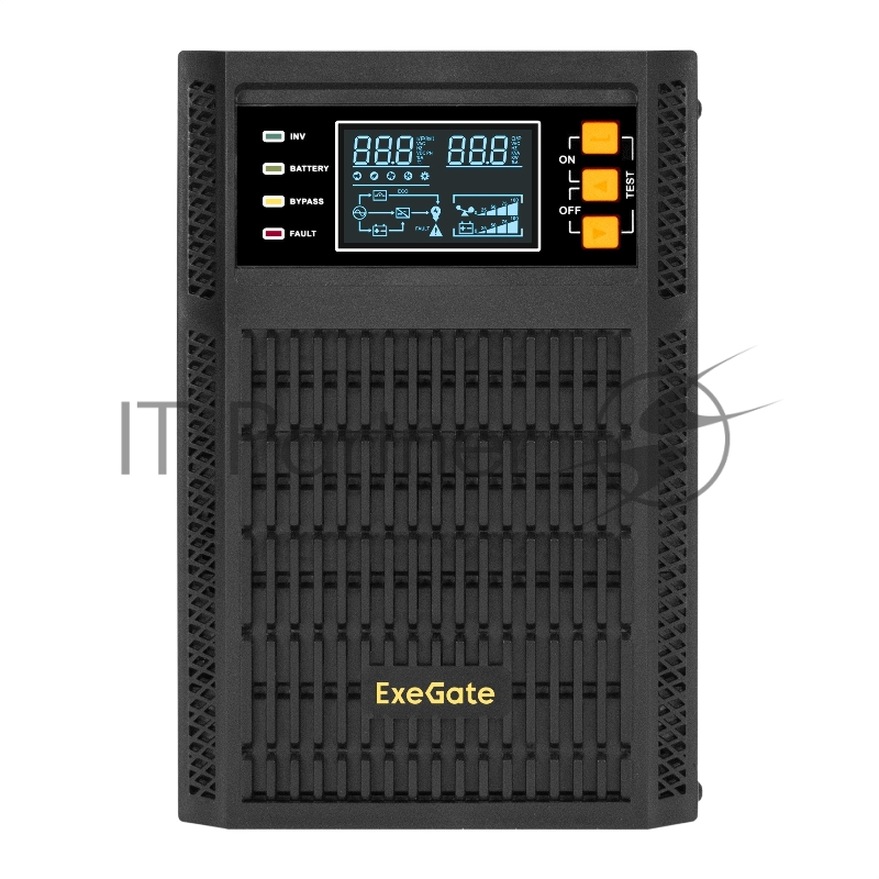 ИБП On-line ExeGate PowerExpert TL-2000.LCD.AVR.3SH.USB.RS232. <2000VA/2000W, On-Line, PF=1, LCD, 3*Schuko, RS232, USB, SNMP-slot, встроенные батареи 12V 7.2Ah - 4шт, Tower, металлический корпус, Black>