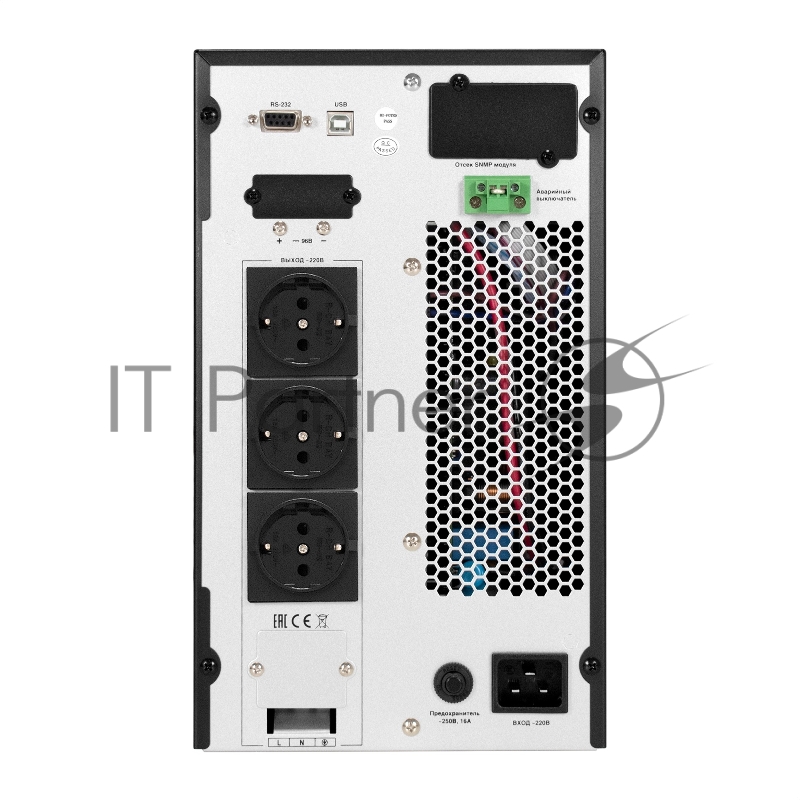 ИБП On-line ExeGate PowerExpert TL-3000.96V.LCD.AVR.3SH.USB.RS <3000VA/3000W, On-Line, PF=1, LCD, 3*Schuko, RS232, USB, SNMP-slot, встроенные батареи 12V 7.2Ah - 8шт, возможность подключения до 4 внешних батарейных блоков 96В, Tower, металлич