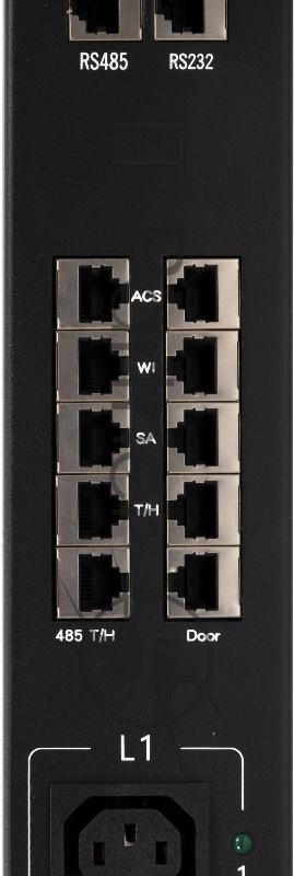 Блок распределения питания Powercom PDU-32AVMS24-18C3-6C9-3P верт.размещ. 18xC13 6xC19 с сетевым мониторингом 3x32A EN 60309 2м