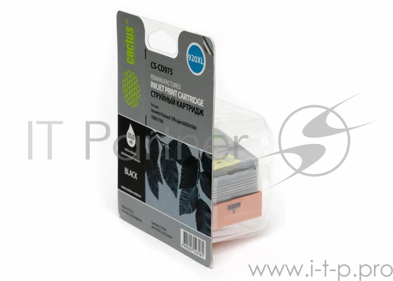 Картридж струйный Cactus CS-CD975 №920XL черный для HP DJ 6000/6500/7000/7500 (45мл)