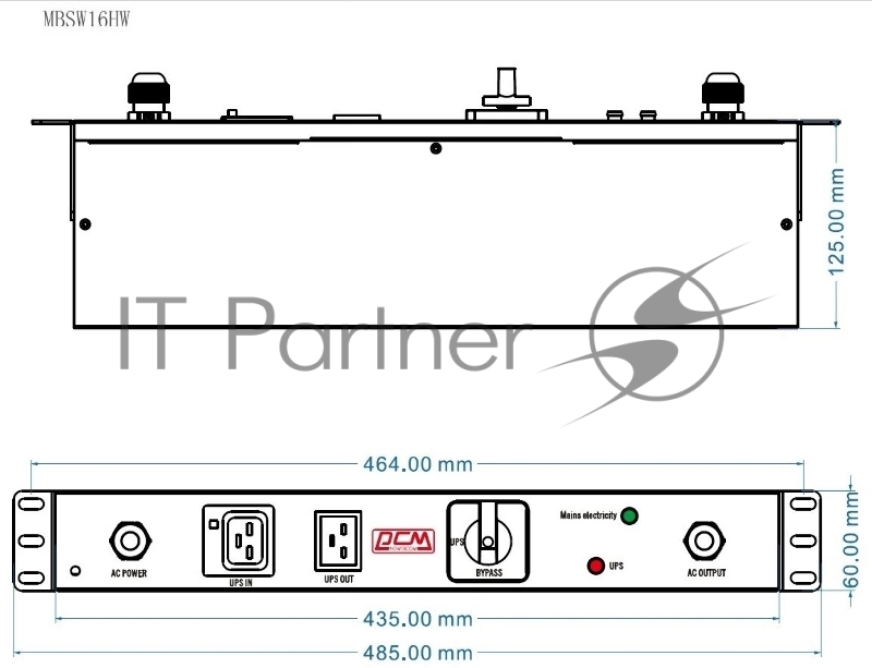 Байпас Powercom MBSW16HW