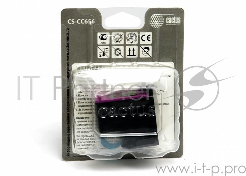 Картридж струйный Cactus CS-CC656 многоцветный для №901 for HP OfficeJet-4500/J4580/J4660/J46 (18m