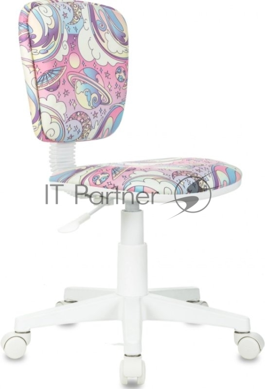 Кресло детское Бюрократ CH-W204NX мультиколор луна розовая крестов. пластик пластик белый