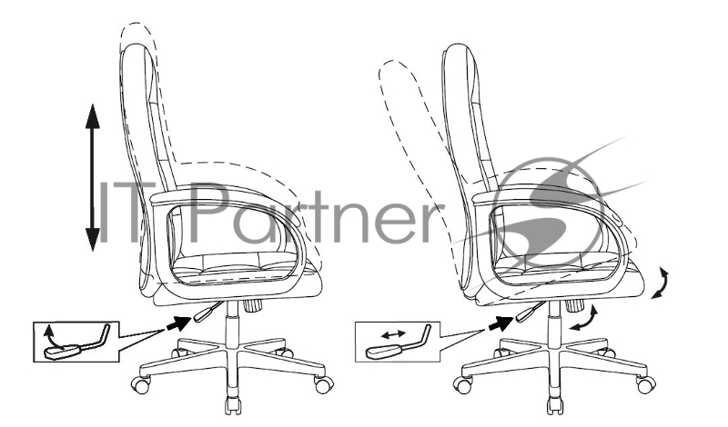 Кресло руководителя Бюрократ CH 002 Fabric черный 3C11 крестов. пластик