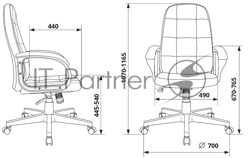 Кресло руководителя Бюрократ CH 002 Fabric черный 3C11 крестов. пластик