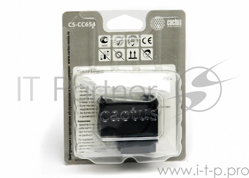 Картридж струйный Cactus CS-CC654 №901 черный для HP DJ 4500/J4580/J4660/J4680 (18мл)