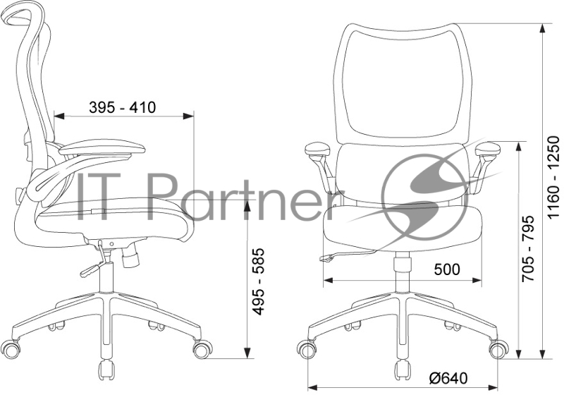 Кресло руководителя Бюрократ Sigma 1 черный сетка/ткань крестов. пластик