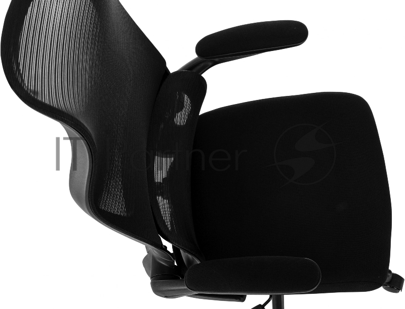 Кресло руководителя Бюрократ Sigma 1 черный сетка/ткань крестов. пластик