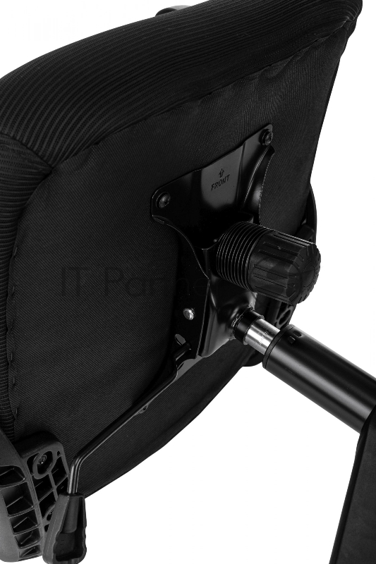 Кресло руководителя Бюрократ Wise черный сетка/ткань с подголов. крестов. пластик