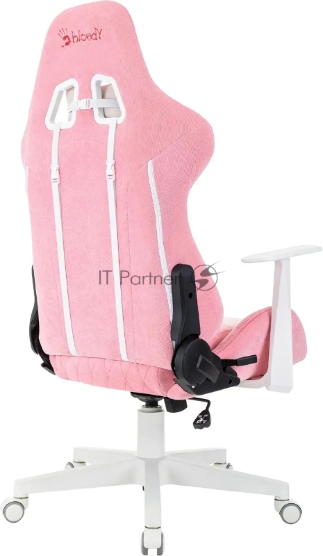 Кресло игровое A4Tech Bloody GC-930 розовый с подголов. крестов. пластик пластик белый