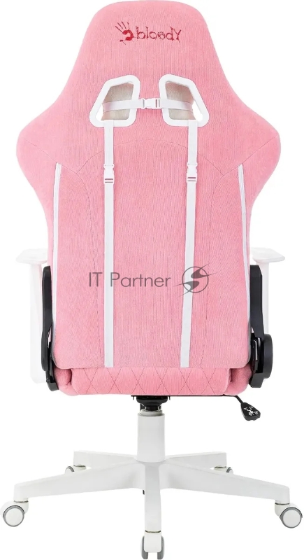 Кресло игровое A4Tech Bloody GC-930 розовый с подголов. крестов. пластик пластик белый