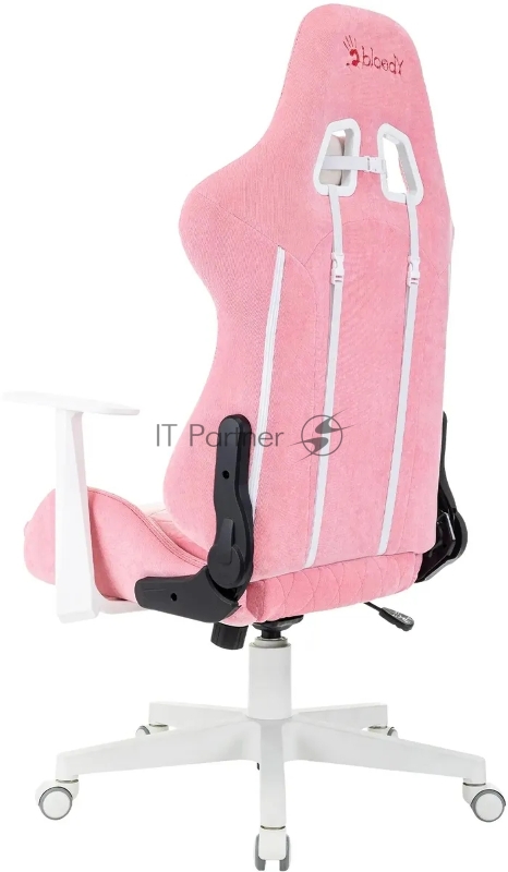 Кресло игровое A4Tech Bloody GC-930 розовый с подголов. крестов. пластик пластик белый
