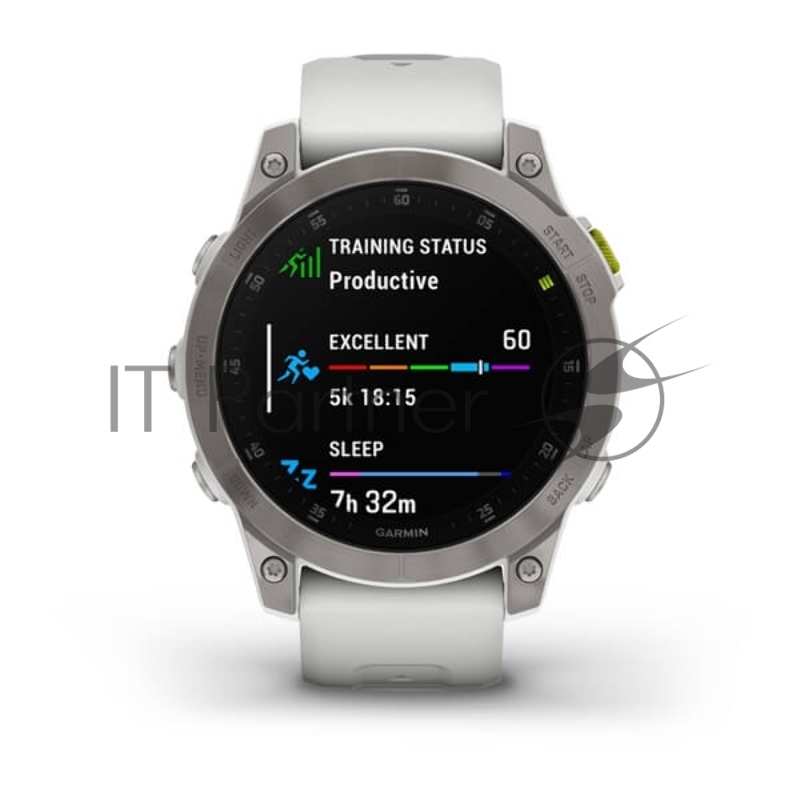 Смарт-часы Garmin Epix (Gen 2) Sapphire титановый белый 47мм