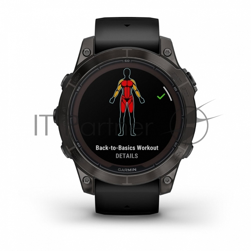 Смарт-часы Garmin Fenix 7 Pro Sapphire Solar титановый угольно-серый DLC, черный ремешок 47мм