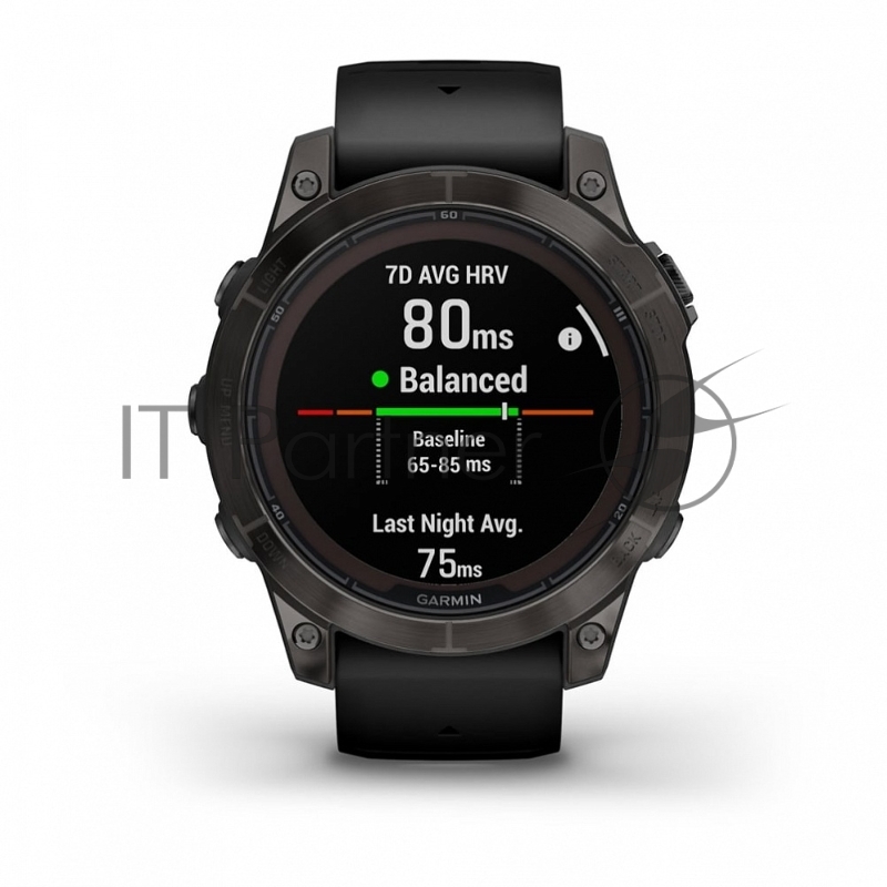 Смарт-часы Garmin Fenix 7 Pro Sapphire Solar титановый угольно-серый DLC, черный ремешок 47мм