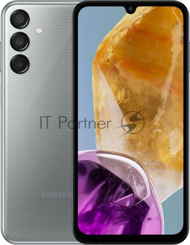 Смартфон Samsung SM-M156B Galaxy M15 128Gb 6Gb серый моноблок 3G 4G 2Sim 6.5 1080x2340 Android 14 50Mpix 802.11 a/b/g/n/ac NFC GPS GSM900/1800 GSM1900 TouchSc microSD max1024Gb