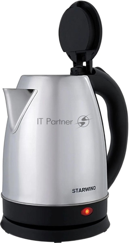 Чайник электрический Starwind SKS1771 1.8л. 1700Вт серебристый/черный корпус: металл/пластик