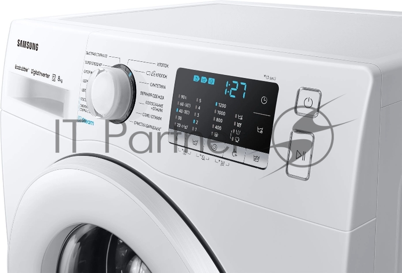 Стиральная машина Samsung WW80AGAS21TELP класс: A загр.фронтальная макс.:8кг белый инвертер