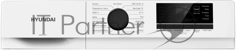 Стиральная машина Hyundai WME7208 класс: A+++ загр.фронтальная макс.:7кг белый инвертер