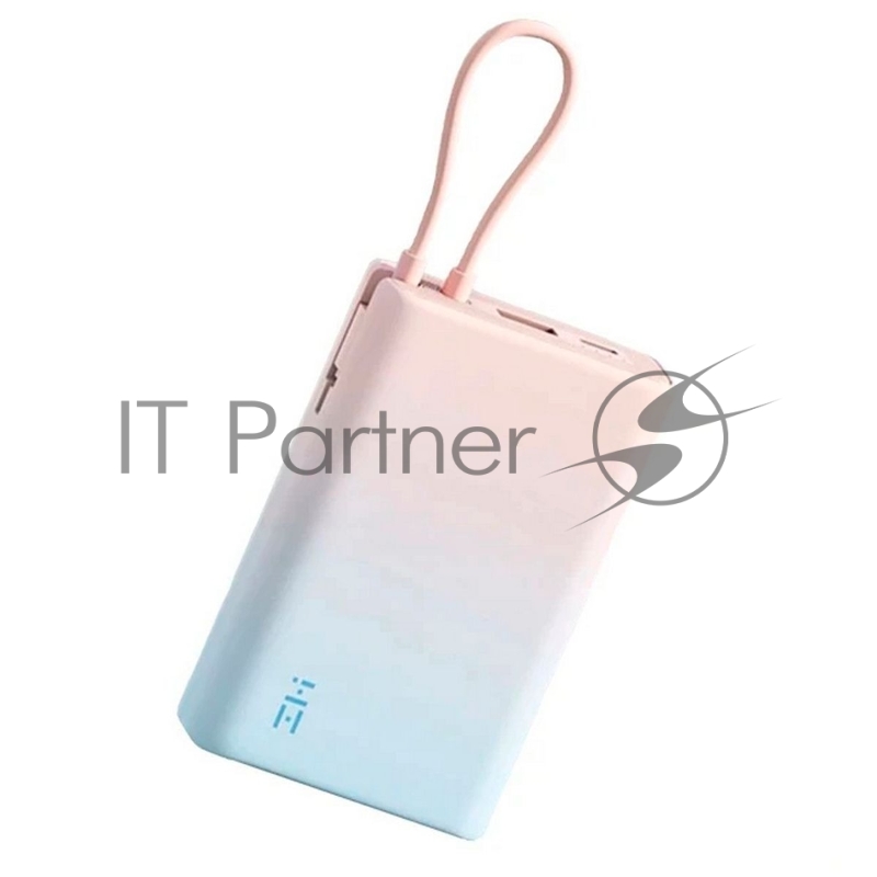 Внешний аккумулятор ZMI 10000mAh Powerbank with build-in Charging Cable color P17 Pink