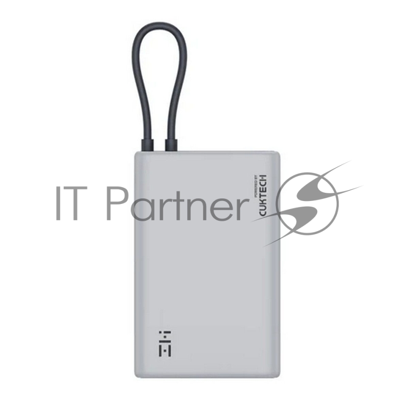 Внешний аккумулятор ZMI 10000mAh Powerbank with build-in Charging Cable P17 Gray