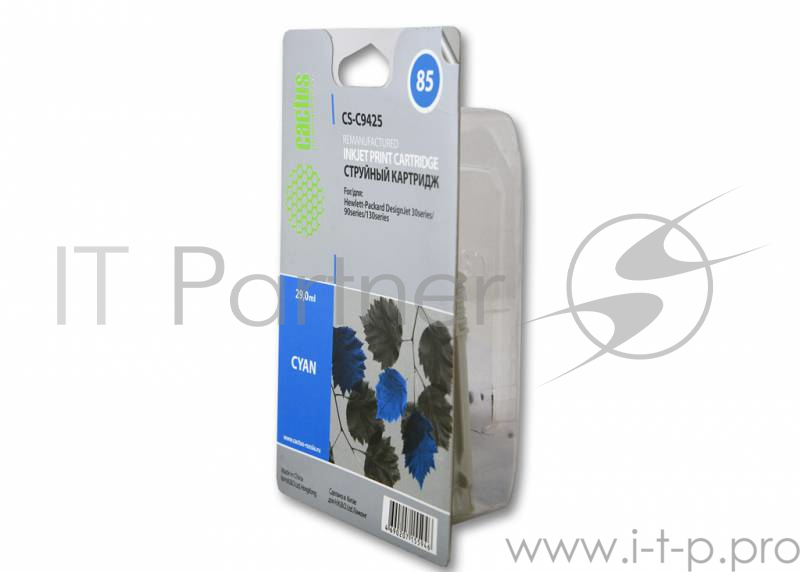 Картридж струйный Cactus CS-C9425 №85 голубой для HP DJ 30/130 (29мл)