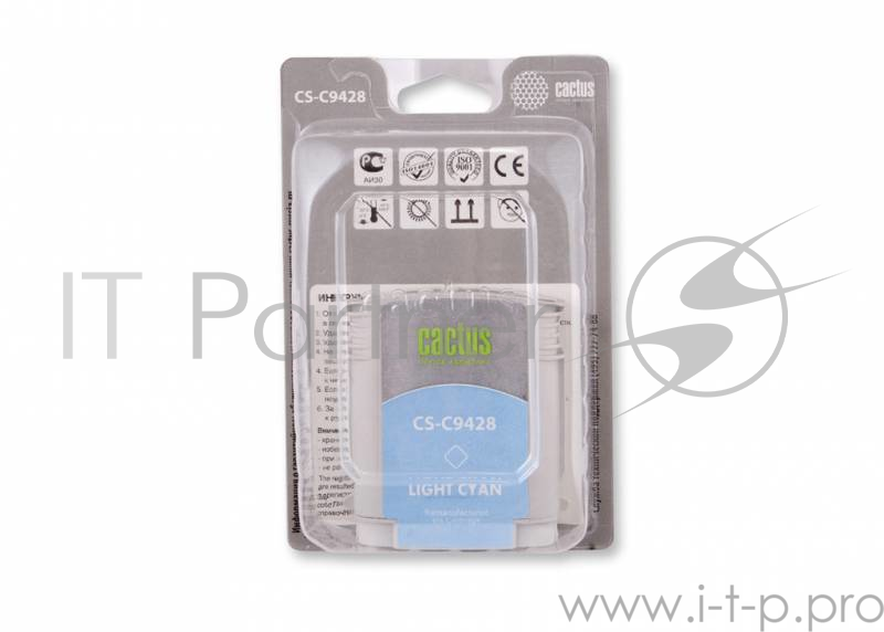 Картридж струйный Cactus CS-C9428 №85 светло-голубой для HP DJ 30/130 (72мл)