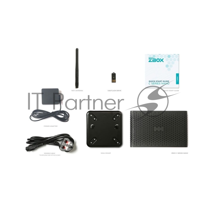 Платформа системного блока с ЦПУ Zotac ZOTAC ZBOX NANO, SFF, FANLESS, i7-1355U, 2 DDR5 SODIMM, M.2 SSD, 2.5 SATAIII BAY, 2 GLAN, WIFI, BT, USBDRV, DP/HDMI, EU+UK PLUG