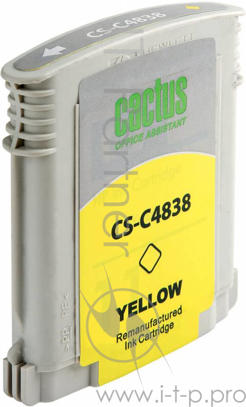 Картридж струйный Cactus CS-C4838 №11 желтый для HP 2000/2500/BIJ 1000/1700/Colorpro GA (29мл)