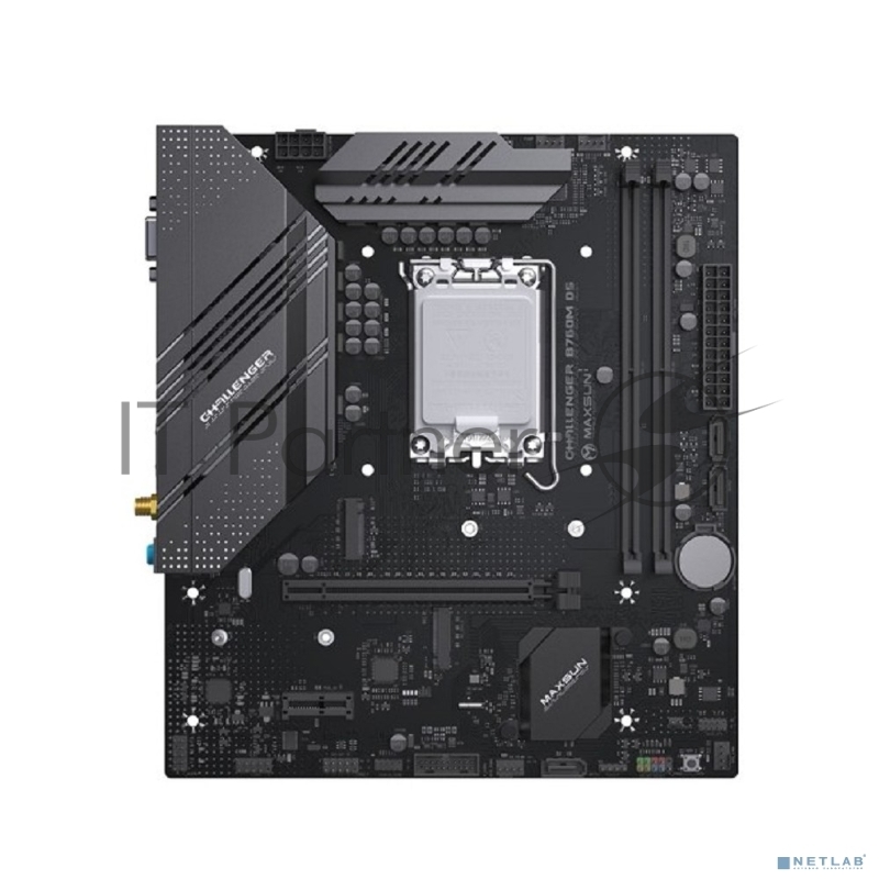 Материнская плата Maxsun MS-Challenger B760M D5 WIFI B760 LGA1700 2xDDR5 1xPCIEx16 1xPCIEx1 2xM.2 6xUSB3.2 Gen1 4xUSB2.0 3xSATA3 1G VGA+HDMI M-ATX