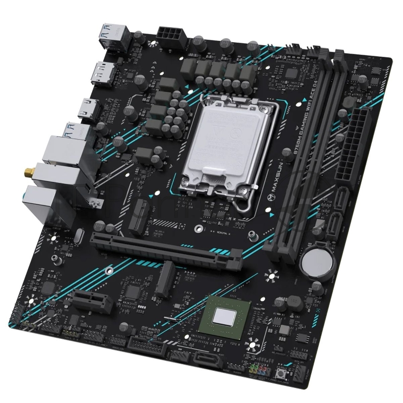 Материнская плата Maxsun MS-B760M GAMING WIFI ACE D4 B760 LGA1700 2xDDR4 1xPCIEx16 1xPCIEx1 2xM.2 6xUSB3.2Gen1 4xUSB2.0 3xSATA3.0 1G DP HDMI M-ATX RTL
