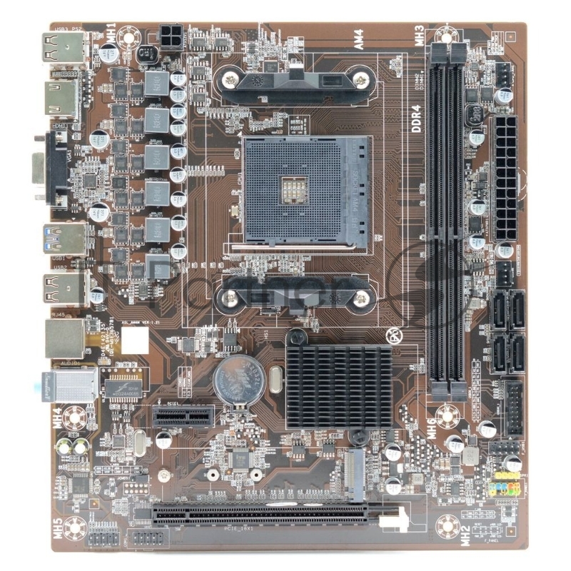 Материнская плата B450D4-MA-V4 AFOX motherboard AMD B450, AMD Socket AM4, 1000Mbps, Micro-ATX