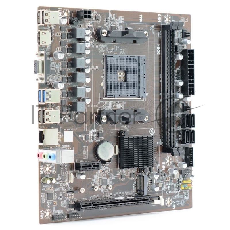 Материнская плата B450D4-MA-V4 AFOX motherboard AMD B450, AMD Socket AM4, 1000Mbps, Micro-ATX